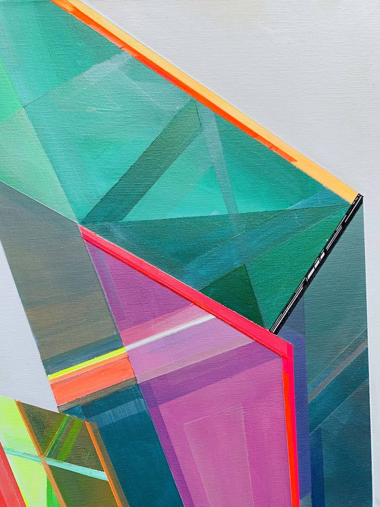 Original Abstract Geometric Painting by Seda B Saar