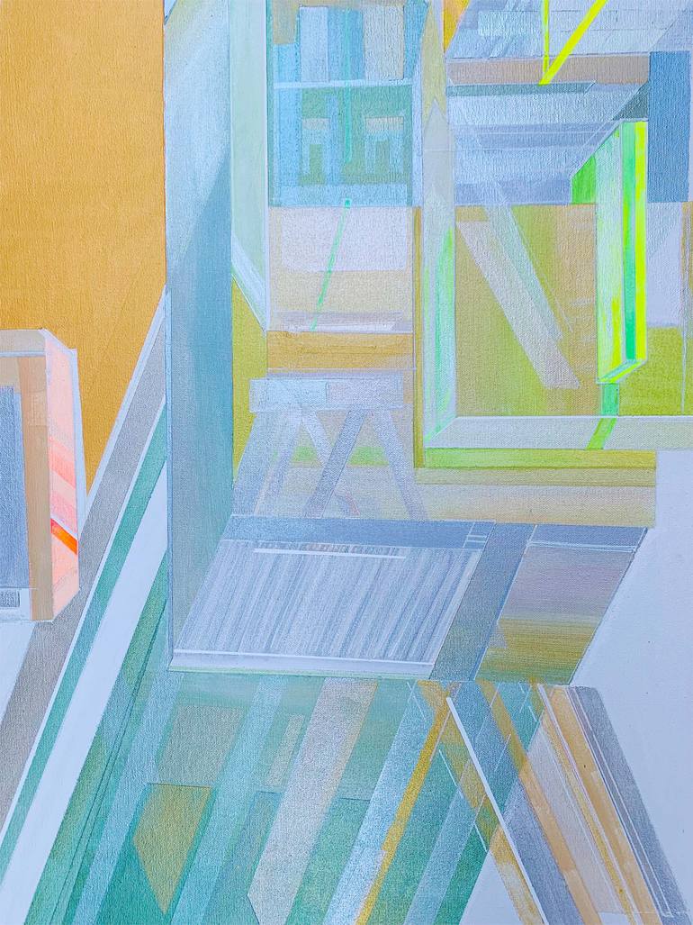 Original Conceptual Abstract Painting by Seda B Saar