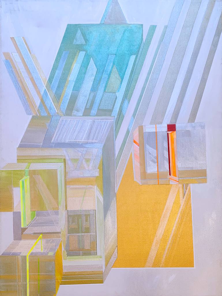 Original Conceptual Abstract Painting by Seda B Saar