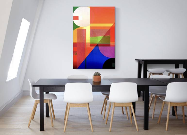 Original Geometric Painting by Seda Saar