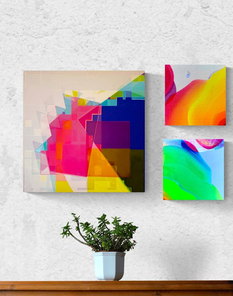 Original Conceptual Abstract Painting by Seda B Saar