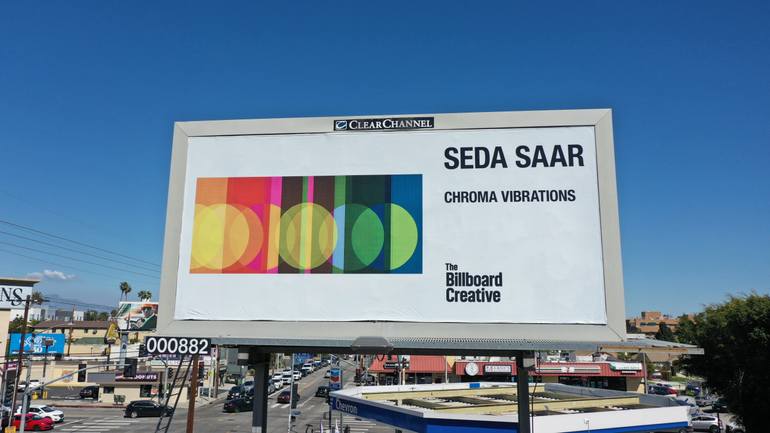 Original Abstract Geometric Painting by Seda B Saar