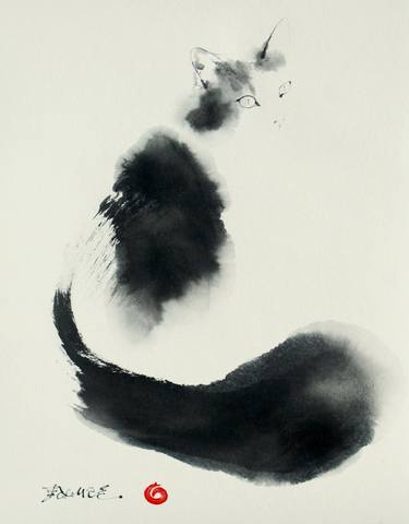 Original Minimalism Animal Painting by Endre Penovác