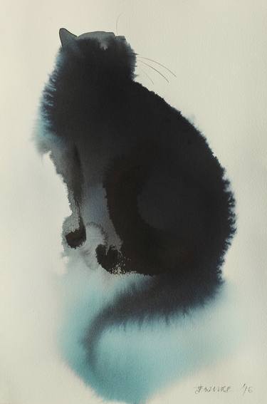 Print of Figurative Cats Paintings by Endre Penovác