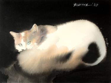 Print of Cats Paintings by Endre Penovác