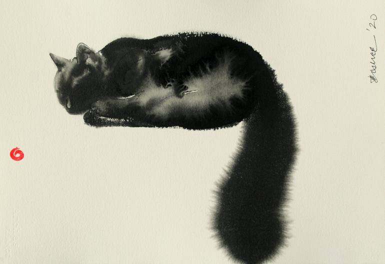 Lazy Cat - Print