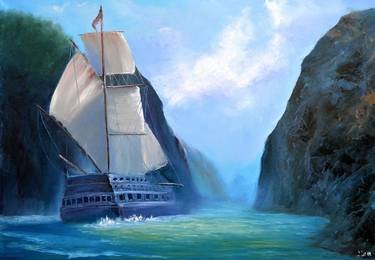 Original Conceptual Boat Paintings by Elena Lukina