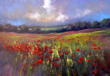 Landscape with poppy field thumb