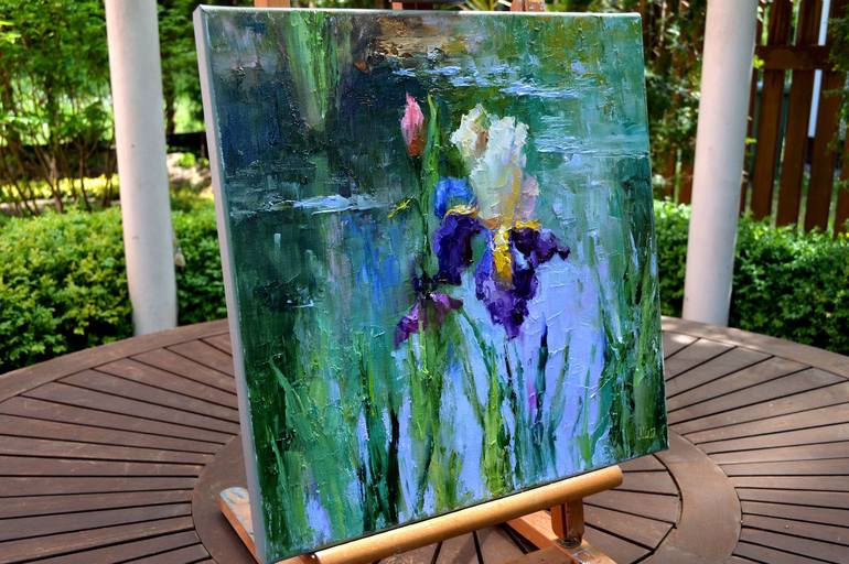 Original Expressionism Floral Painting by Elena Lukina