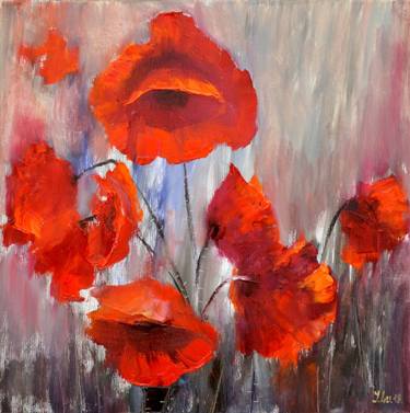 Original Expressionism Floral Paintings by Elena Lukina