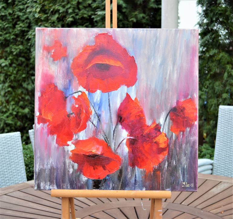 Original Floral Painting by Elena Lukina