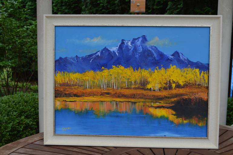 Original Expressionism Landscape Painting by Elena Lukina