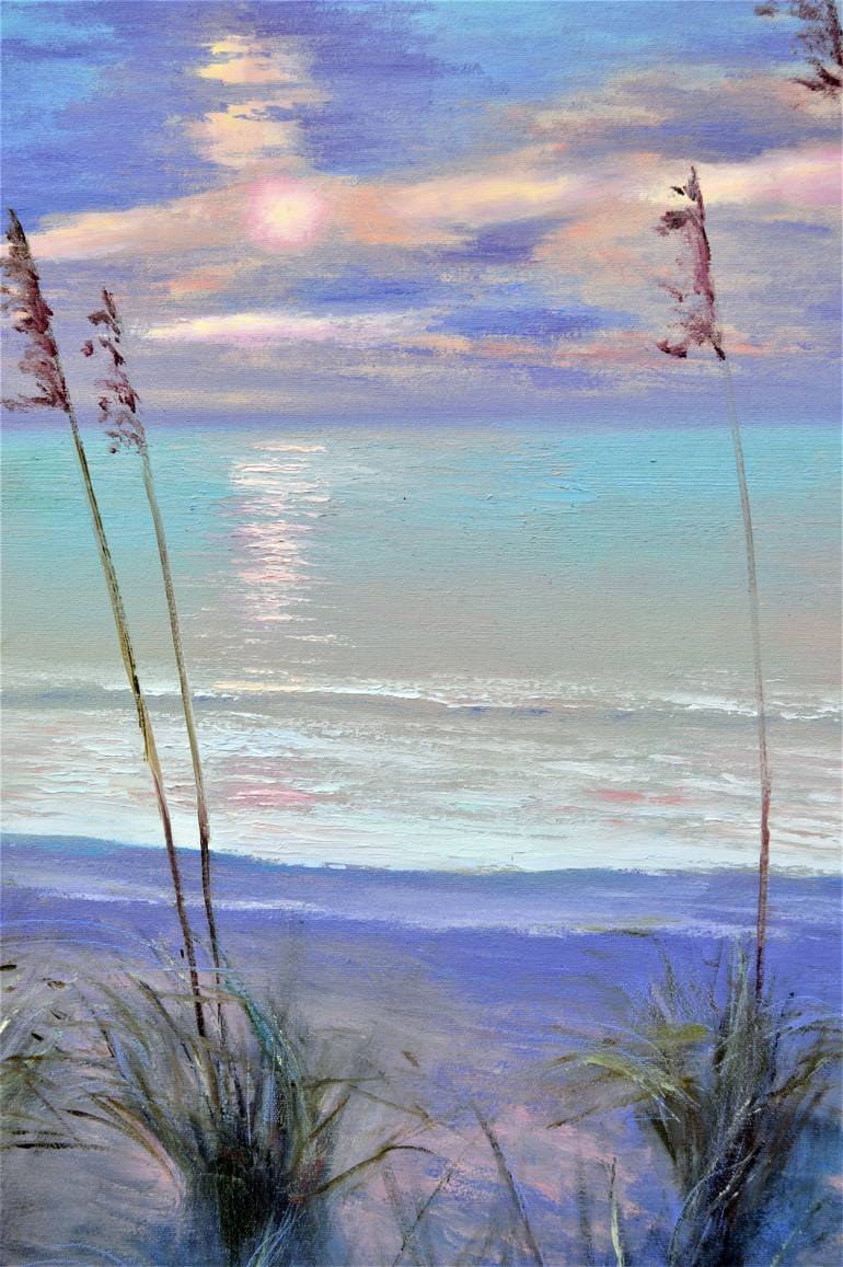 Original Beach Painting by Elena Lukina
