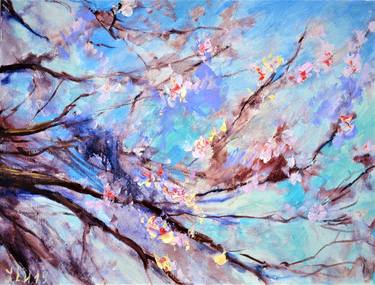 Original Expressionism Garden Paintings by Elena Lukina