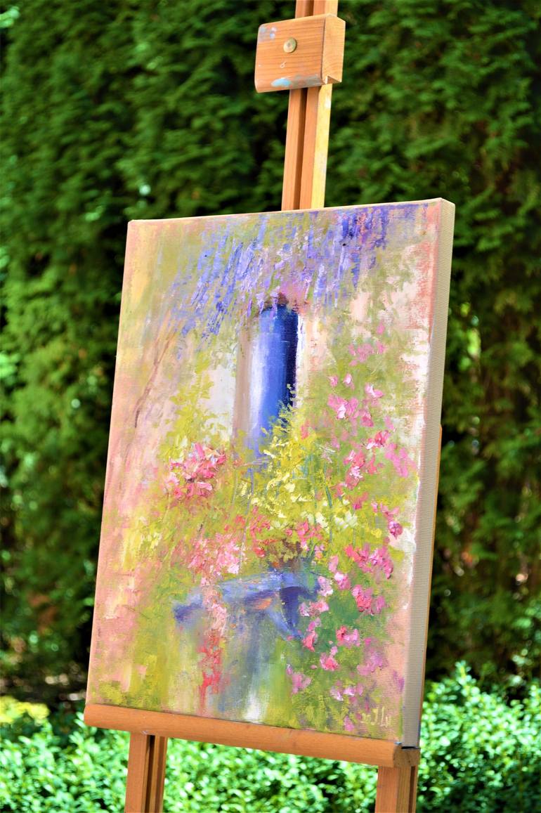 Original Expressionism Garden Painting by Elena Lukina