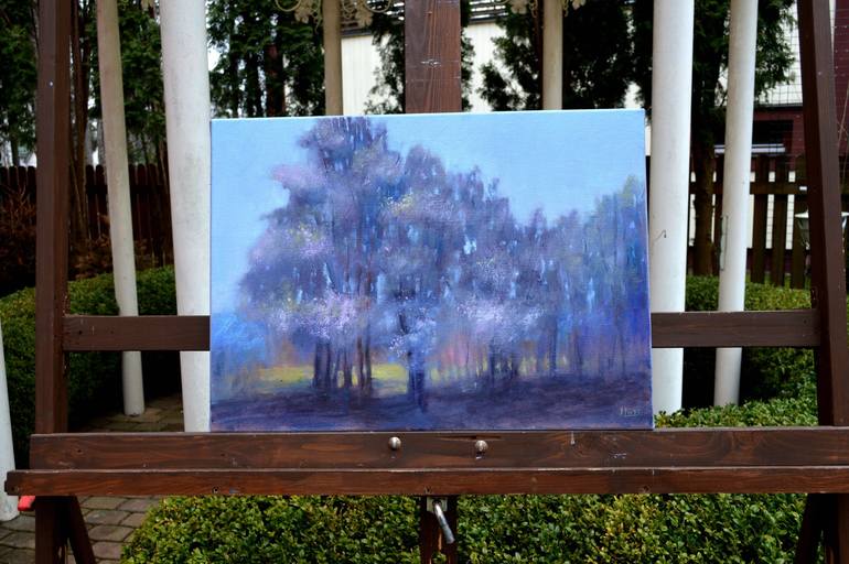 Original Expressionism Landscape Painting by Elena Lukina