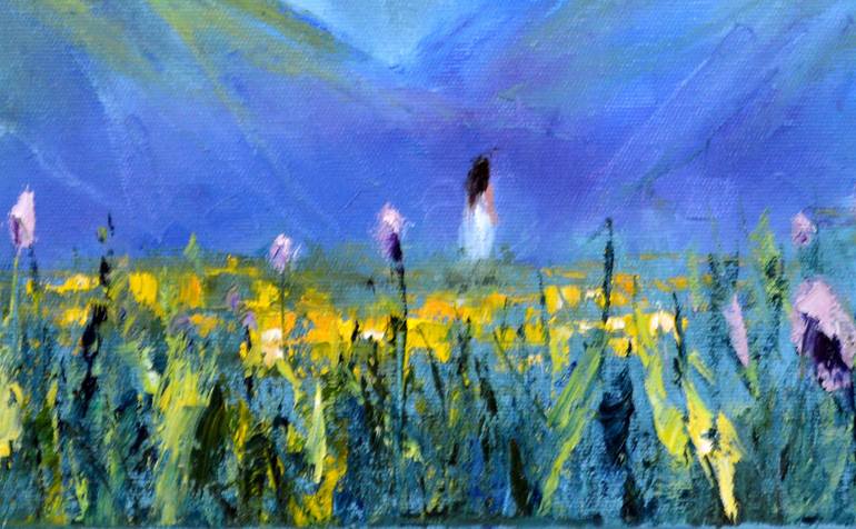 Original Expressionism Landscape Painting by Elena Lukina