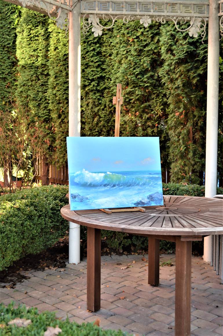 Original Expressionism Seascape Painting by Elena Lukina