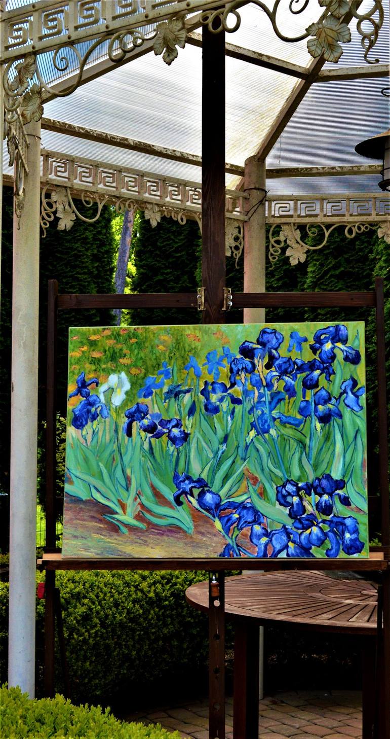 Original Impressionism Garden Painting by Elena Lukina