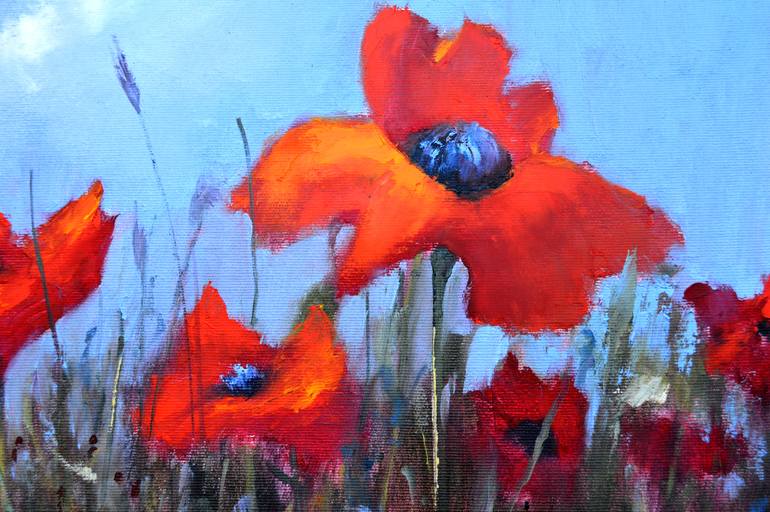 Original Expressionism Landscape Painting by Elena Lukina