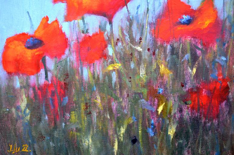 Original Expressionism Landscape Painting by Elena Lukina
