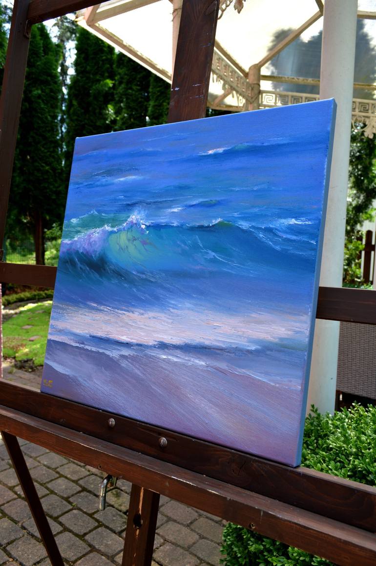 Original Expressionism Seascape Painting by Elena Lukina