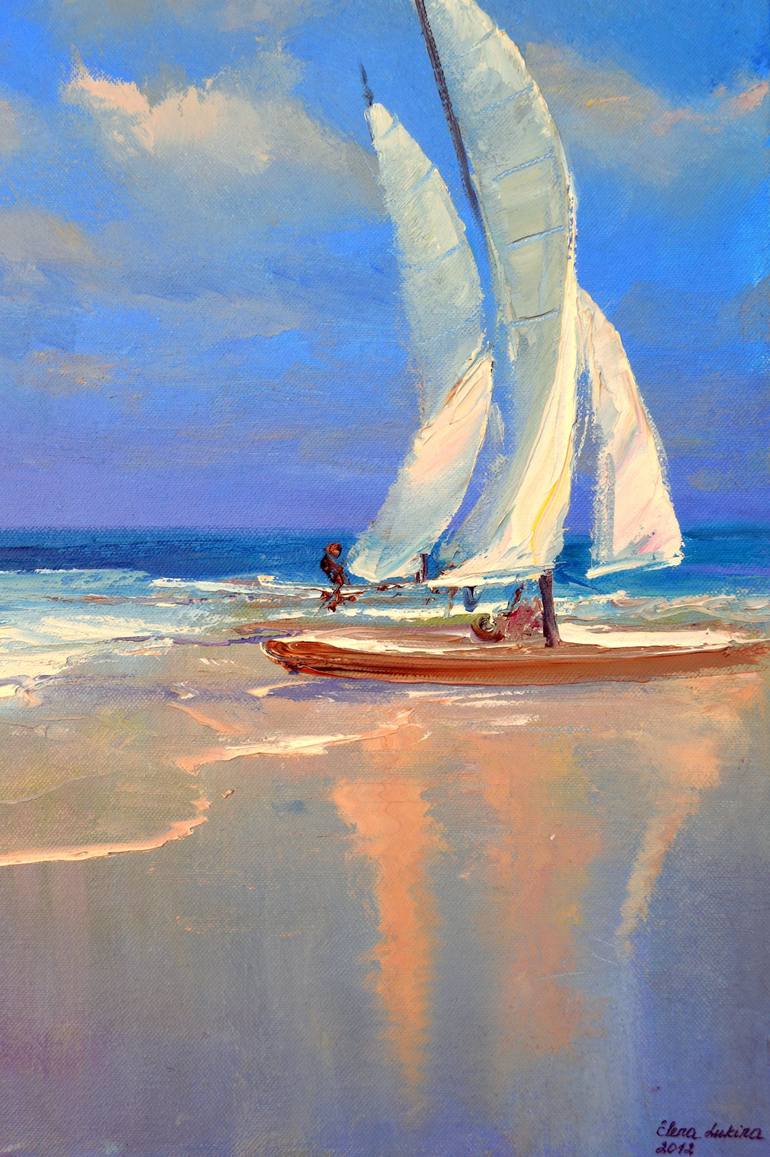 Original Seascape Painting by Elena Lukina