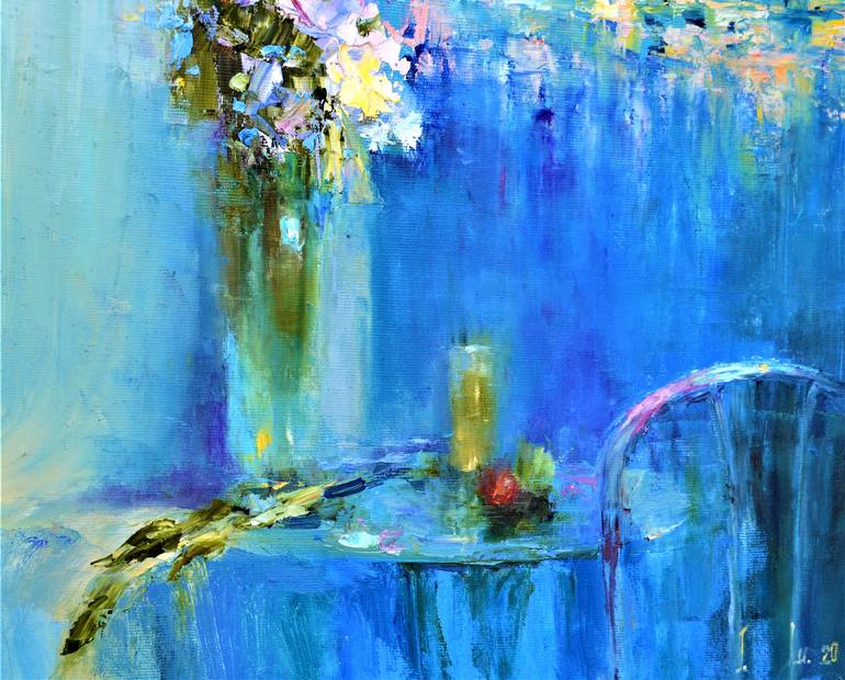 Original Expressionism Still Life Painting by Elena Lukina