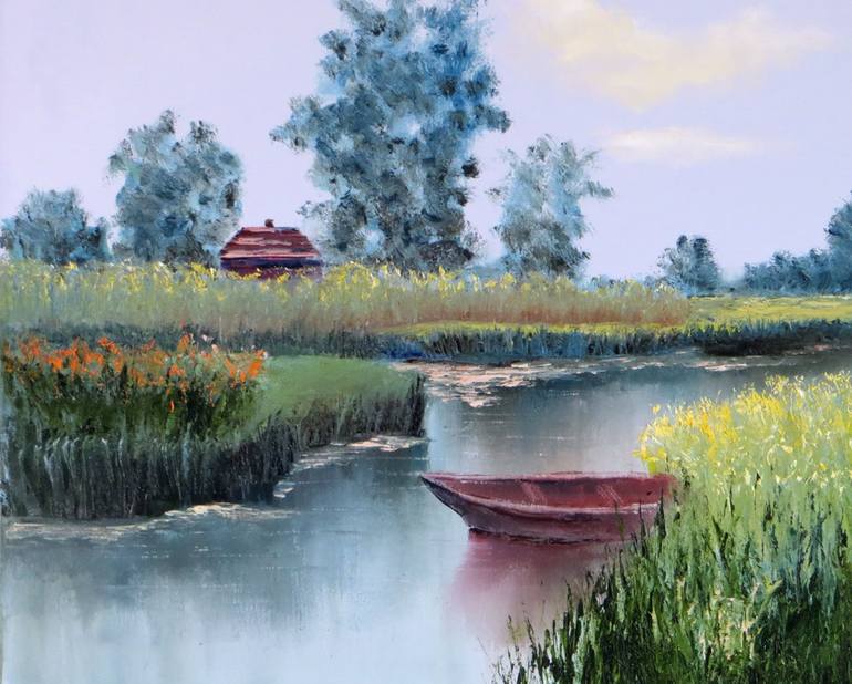 Original Landscape Painting by Elena Lukina