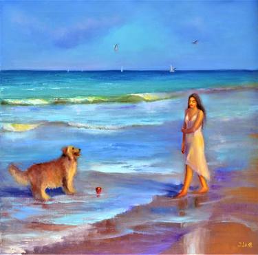 Original Beach Paintings by Elena Lukina