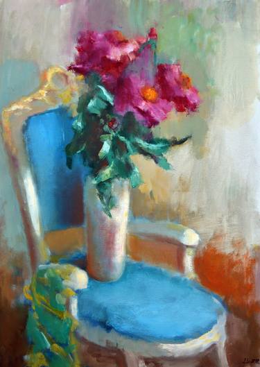 Original Fine Art Still Life Paintings by Elena Lukina