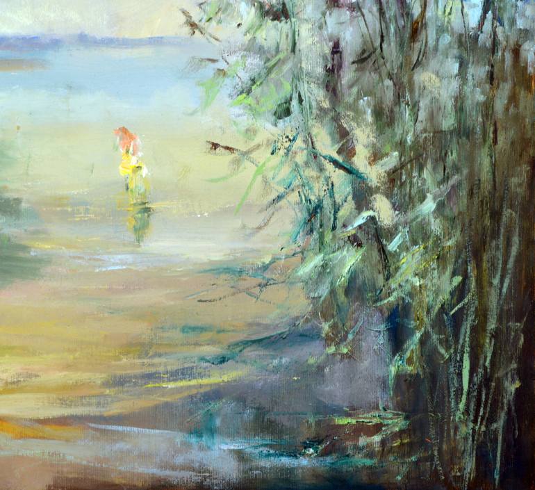 Original Expressionism Landscape Painting by Elena Lukina