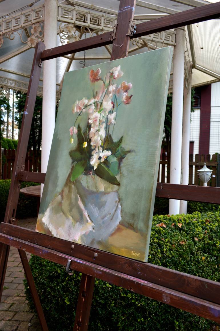 Original Expressionism Still Life Painting by Elena Lukina