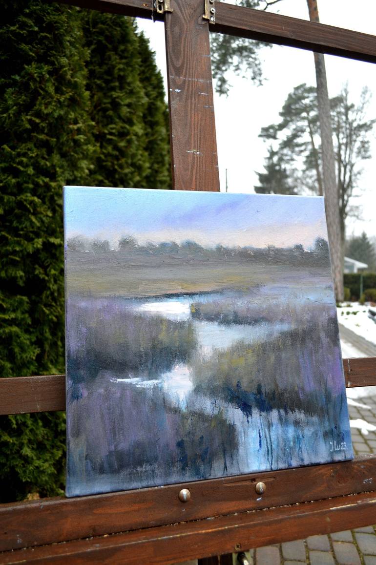 Original Expressionism Landscape Painting by Elena Lukina