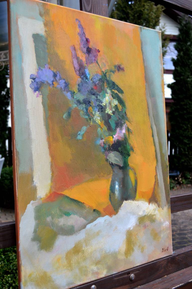 Original Expressionism Still Life Painting by Elena Lukina