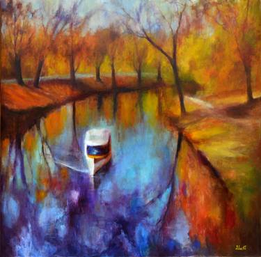 Print of Expressionism Boat Paintings by Elena Lukina