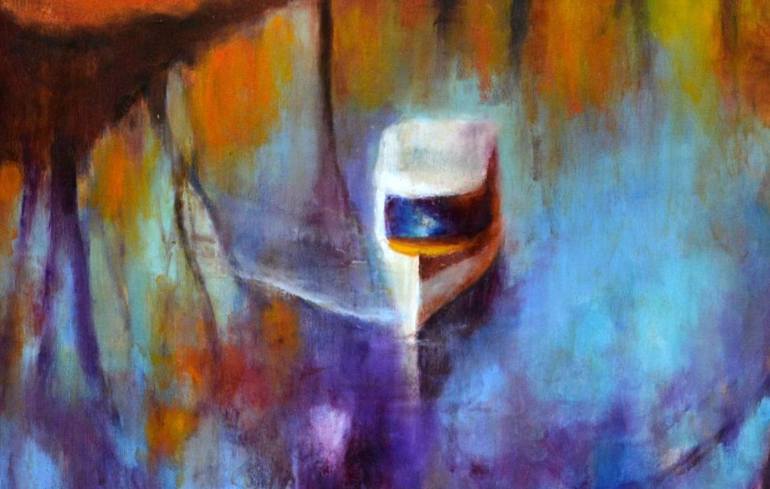 Original Expressionism Boat Painting by Elena Lukina