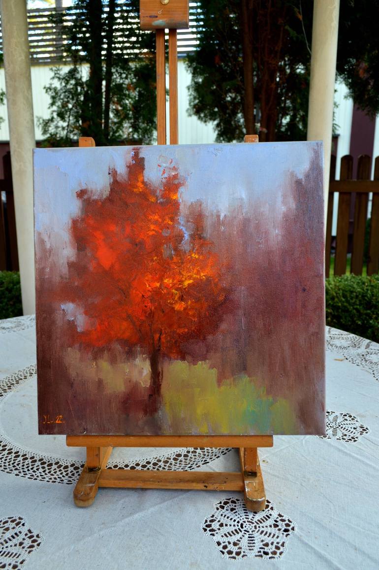 Original Tree Painting by Elena Lukina