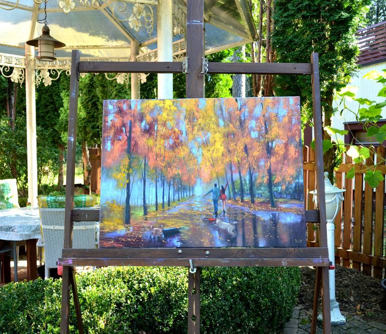 Original Expressionism Landscape Painting by Elena Lukina