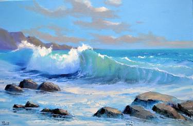 Original Expressionism Seascape Paintings by Elena Lukina