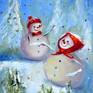Collection Christmas Gift Art Collection of Snowmen