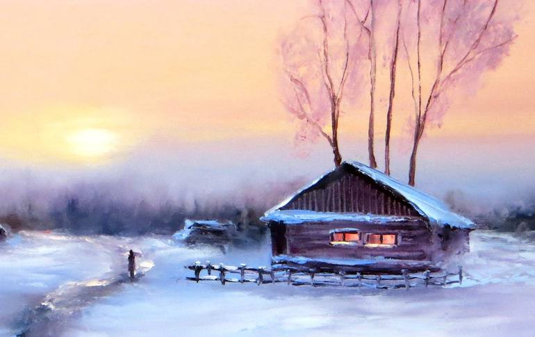 Original Landscape Painting by Elena Lukina