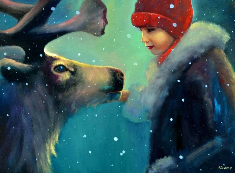 Original Animal Painting by Elena Lukina