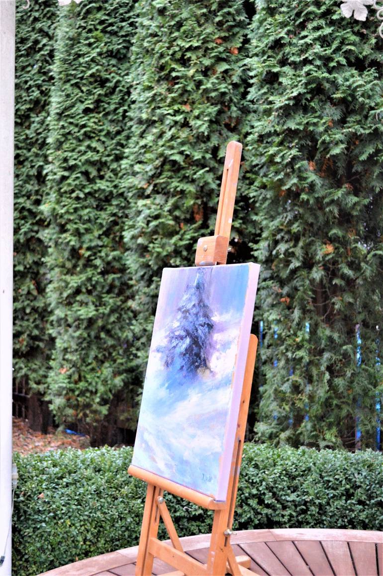 Original Expressionism Tree Painting by Elena Lukina