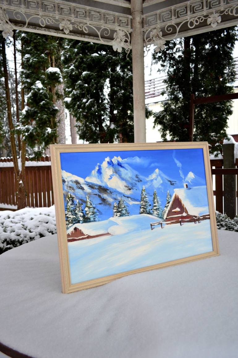 Original Expressionism Landscape Painting by Elena Lukina