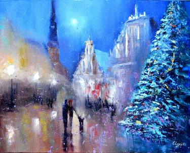 Original Fine Art Cities Paintings by Elena Lukina