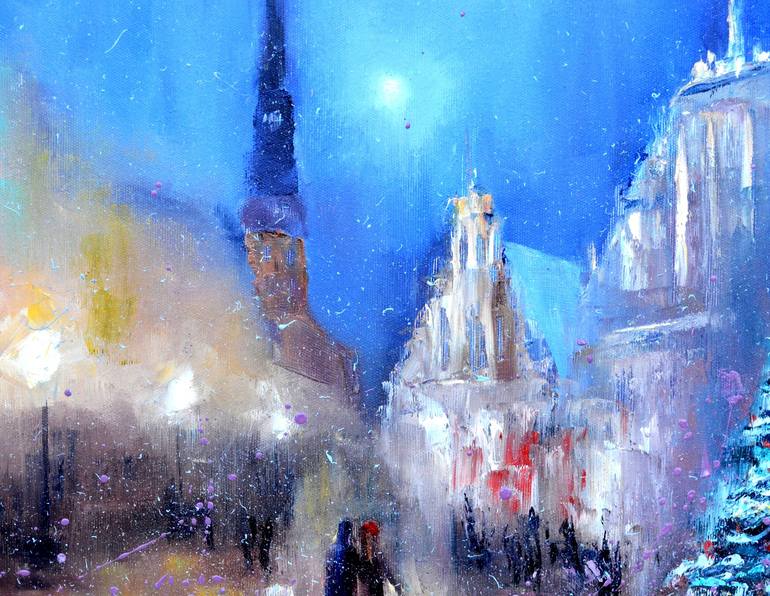 Original Cities Painting by Elena Lukina