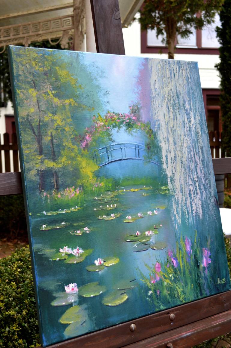 Original Garden Painting by Elena Lukina
