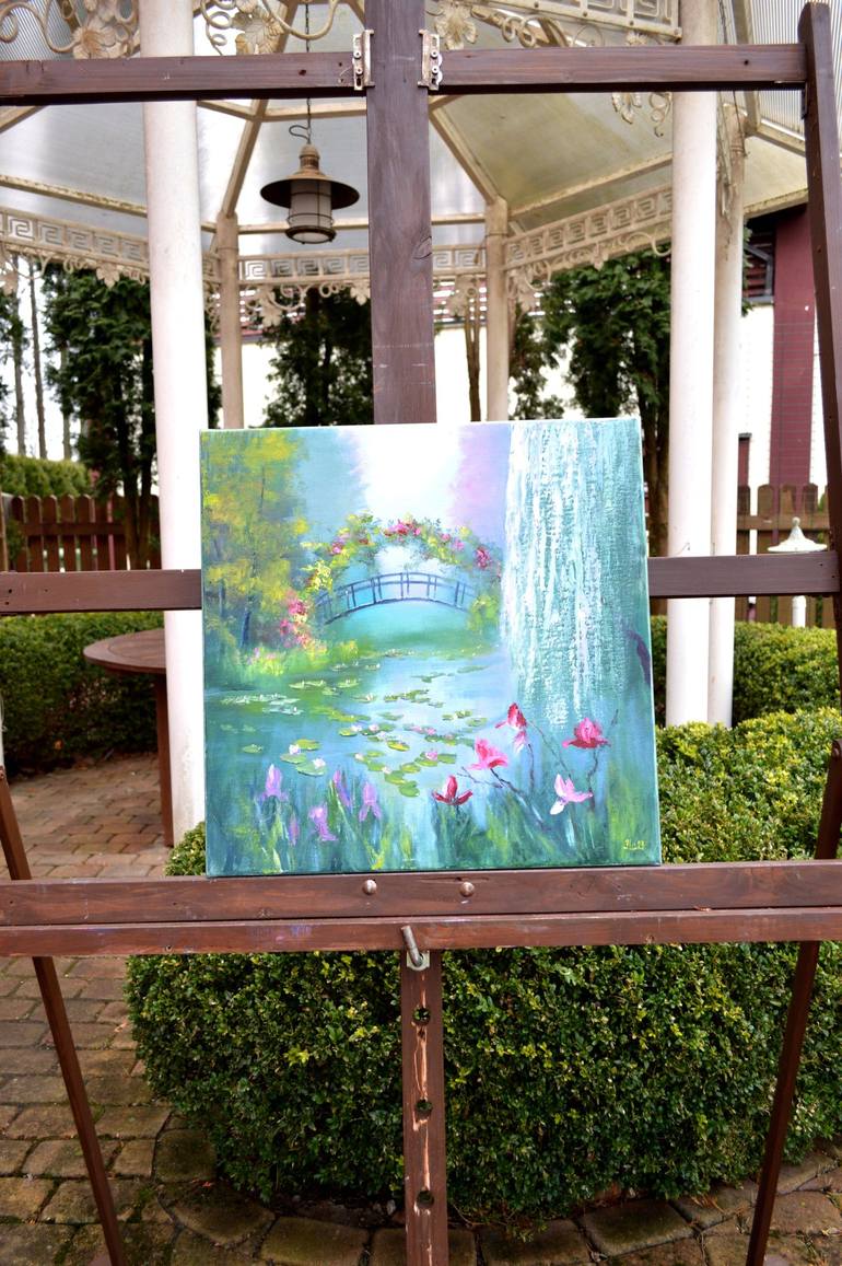 Original Fine Art Garden Painting by Elena Lukina