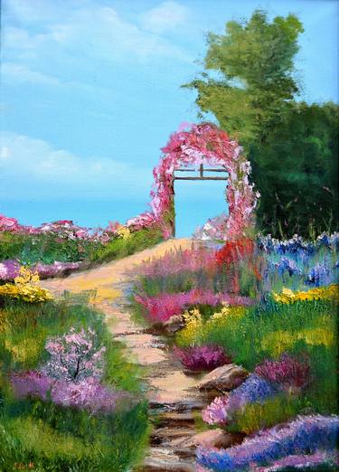 Blooming arch by the sea 70x50 thumb